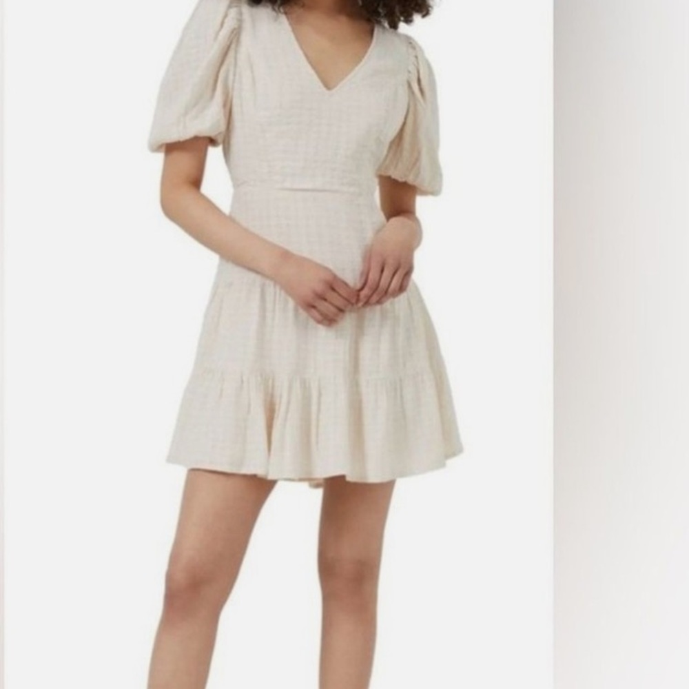 French Connection Birch Gingham Tiered Mini Dress